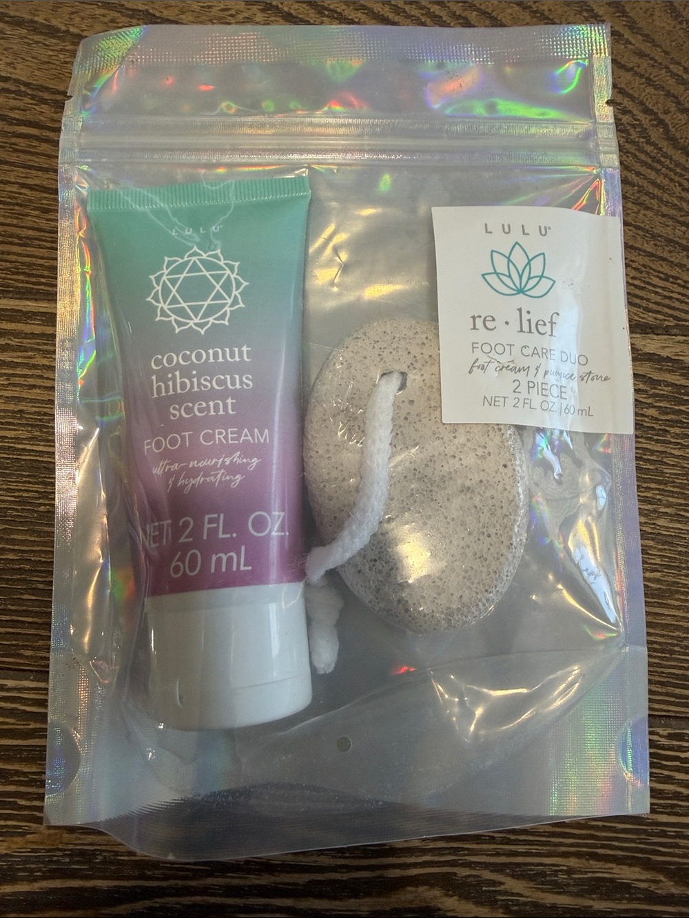 Lulu Re.lief Coconut Hibiscus Scent Foot Cream & Pumice Duo - Purple/Teal